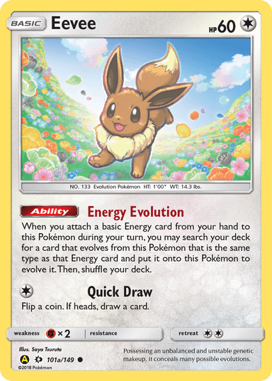 Carta Eevee 101a/149 do set Sun & Moon — Pokémon TCG | Bynx