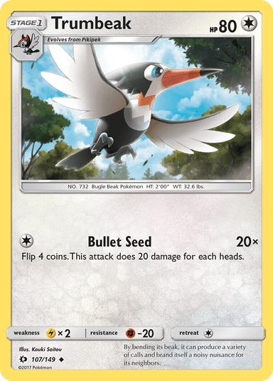 Carta Trumbeak 107/149 do set Sun & Moon — Pokémon TCG | Bynx