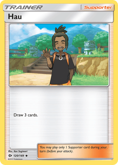 Carta Hau 120/149 do set Sun & Moon — Pokémon TCG | Bynx