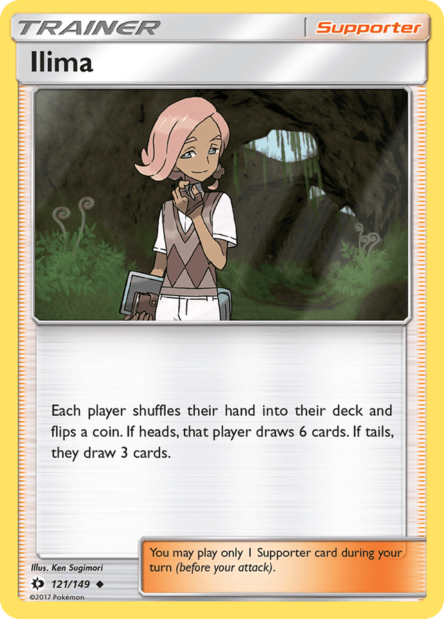 Carta Ilima 121/149 do set Sun & Moon — Pokémon TCG | Bynx