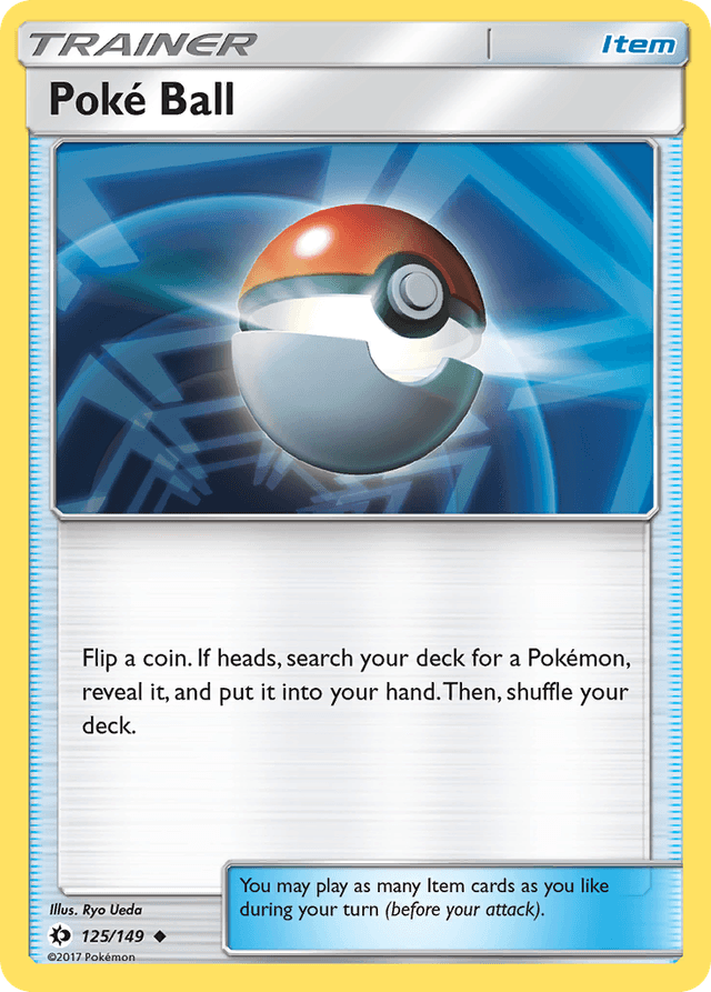 Carta Poké Ball 125/149 do set Sun & Moon — Pokémon TCG | Bynx