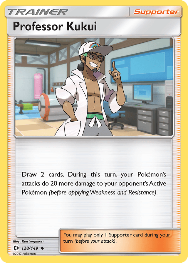 Carta Professor Kukui 128/149 do set Sun & Moon — Pokémon TCG | Bynx