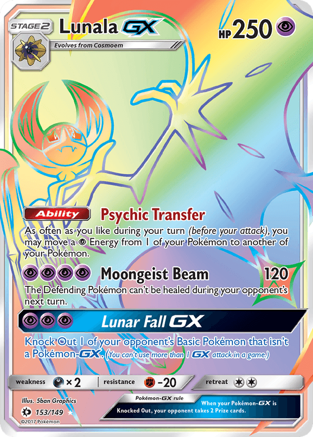 Carta Lunala-GX 153/149 do set Sun & Moon — Pokémon TCG | Bynx