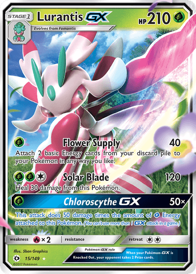 Carta Lurantis-GX 15/149 do set Sun & Moon — Pokémon TCG | Bynx