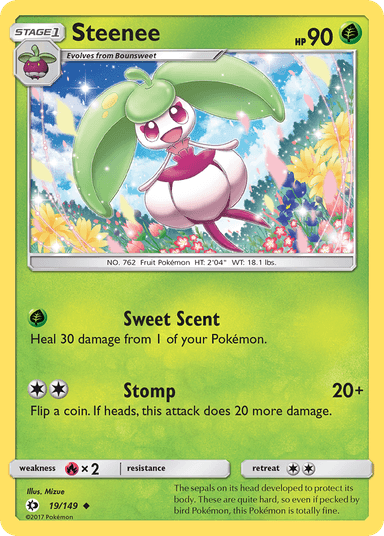 Carta Steenee 19/149 do set Sun & Moon — Pokémon TCG | Bynx
