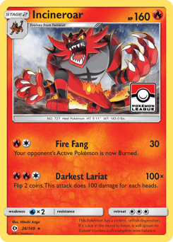 Incineroar 26 — Sun & Moon