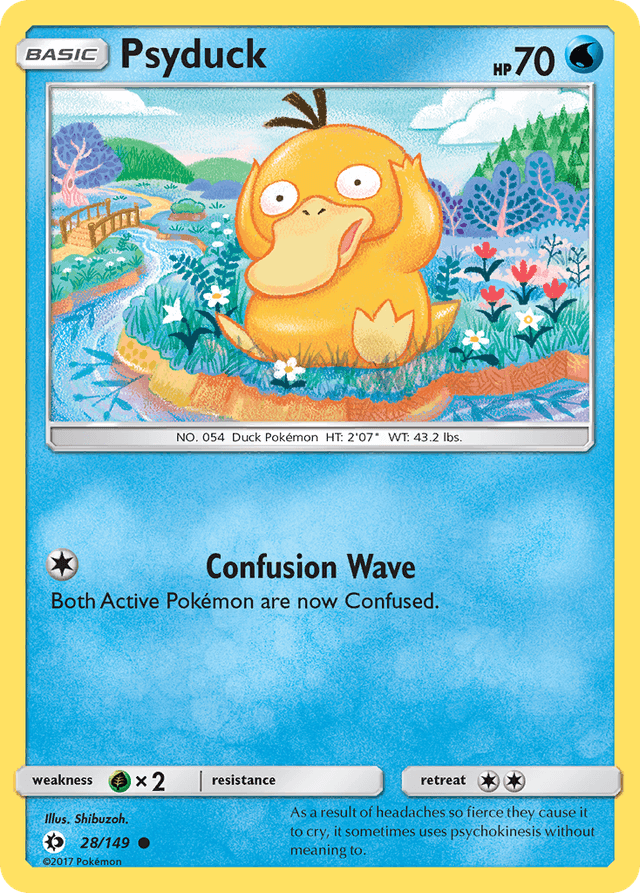 Carta Psyduck 28/149 do set Sun & Moon — Pokémon TCG | Bynx
