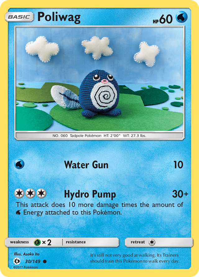 Carta Poliwag 30/149 do set Sun & Moon — Pokémon TCG | Bynx