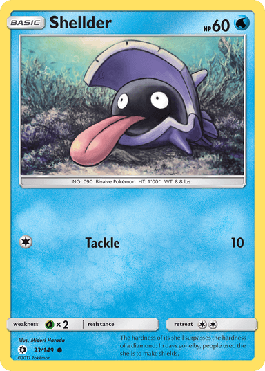 Carta Shellder 33/149 do set Sun & Moon — Pokémon TCG | Bynx