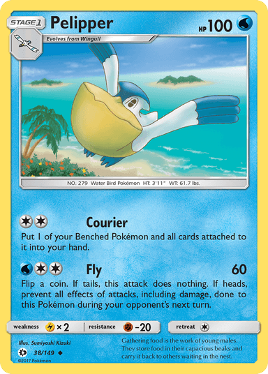 Carta Pelipper 38/149 do set Sun & Moon — Pokémon TCG | Bynx