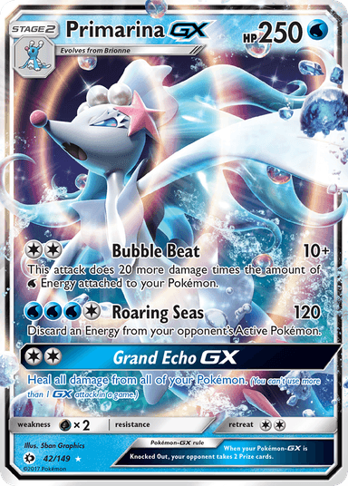Carta Primarina-GX 42/149 do set Sun & Moon — Pokémon TCG | Bynx