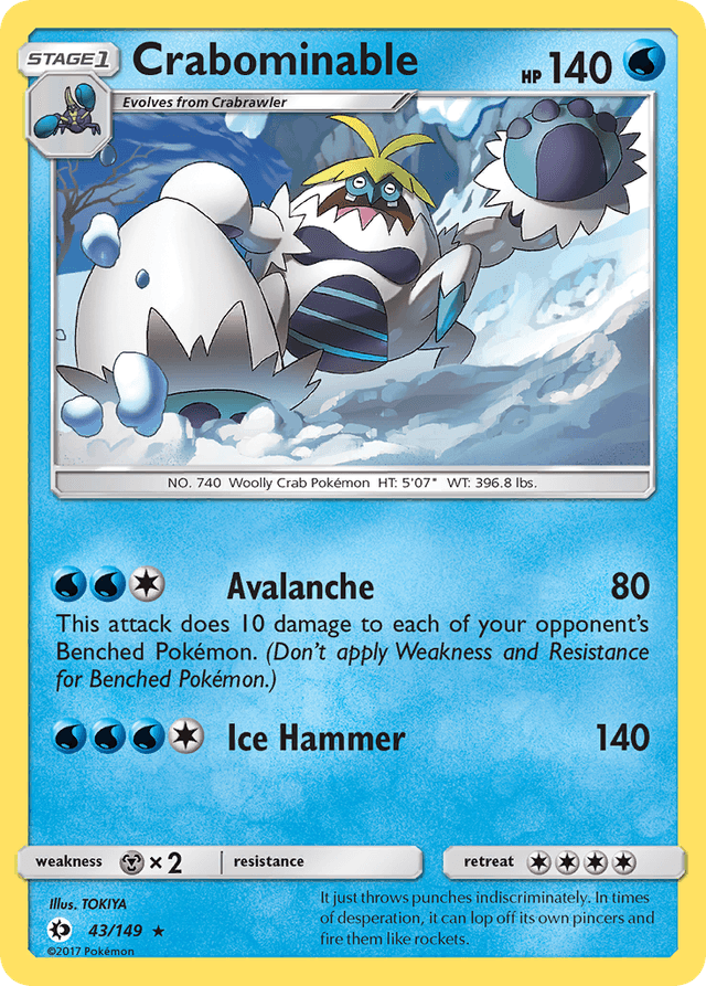 Carta Crabominable 43/149 do set Sun & Moon — Pokémon TCG | Bynx