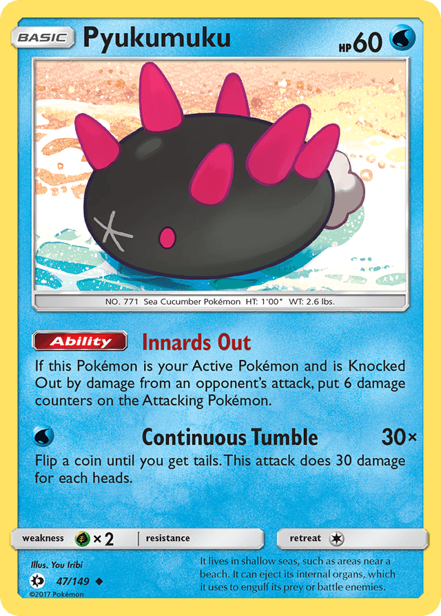 Carta Pyukumuku 47/149 do set Sun & Moon — Pokémon TCG | Bynx