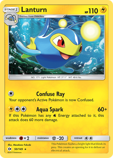 Carta Lanturn 50/149 do set Sun & Moon — Pokémon TCG | Bynx