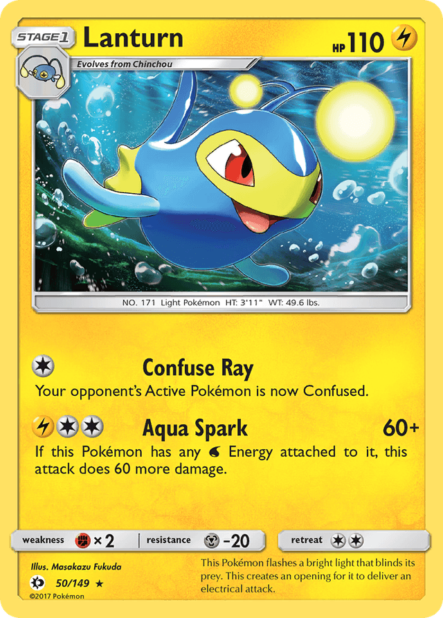 Carta Lanturn 50/149 do set Sun & Moon — Pokémon TCG | Bynx