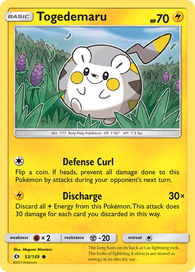 Carta Togedemaru 53/149 do set Sun & Moon — Pokémon TCG | Bynx