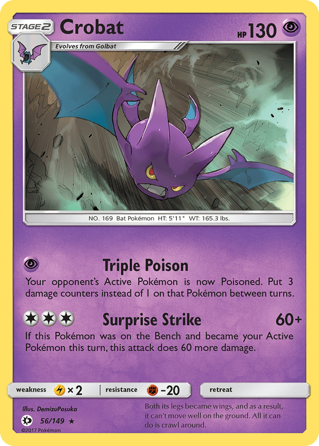 Carta Crobat 56/149 do set Sun & Moon — Pokémon TCG | Bynx