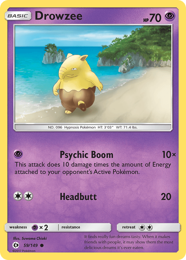 Carta Drowzee 59/149 do set Sun & Moon — Pokémon TCG | Bynx