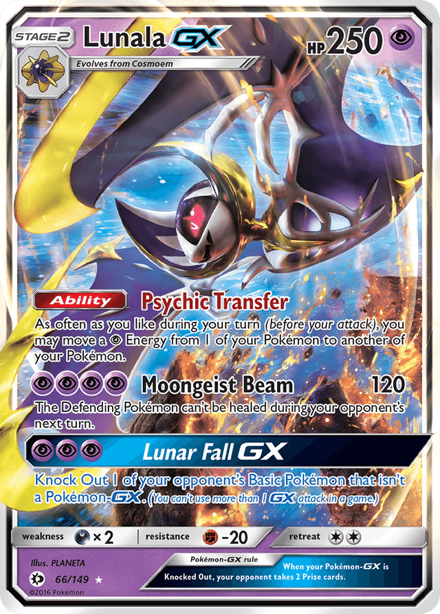 Carta Lunala-GX 66/149 do set Sun & Moon — Pokémon TCG | Bynx