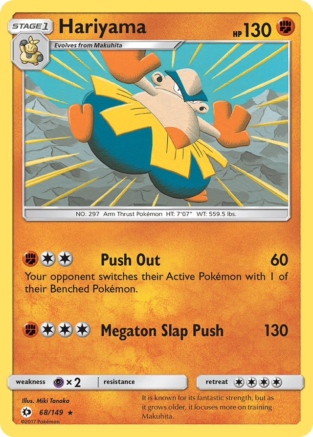 Carta Hariyama 68/149 do set Sun & Moon — Pokémon TCG | Bynx
