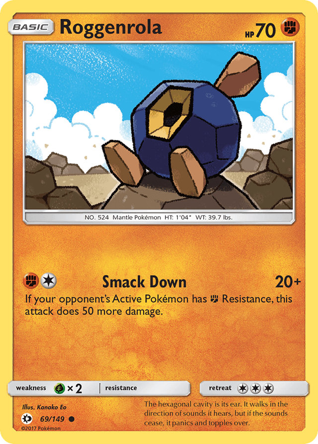 Carta Roggenrola 69/149 do set Sun & Moon — Pokémon TCG | Bynx