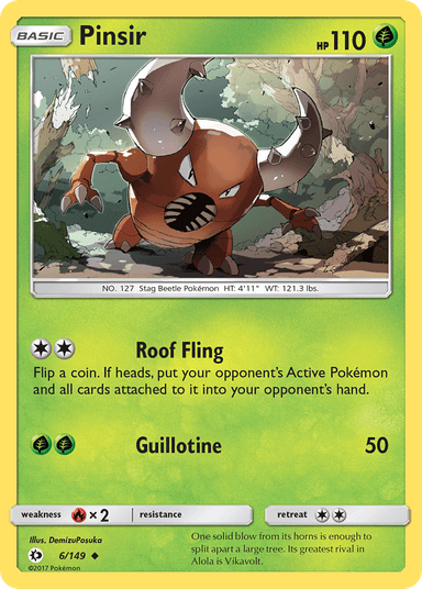 Carta Pinsir 6/149 do set Sun & Moon — Pokémon TCG | Bynx