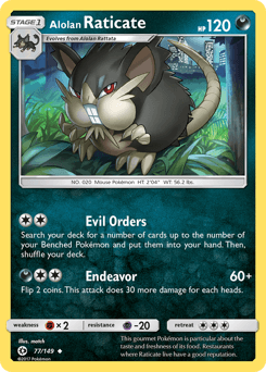 Alolan Raticate 77/149 — Sol e Lua