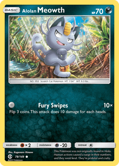 Alolan Meowth 78/149 — Sol e Lua