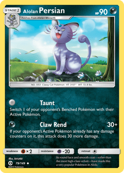 Alolan Persian 79/149 — Sol e Lua