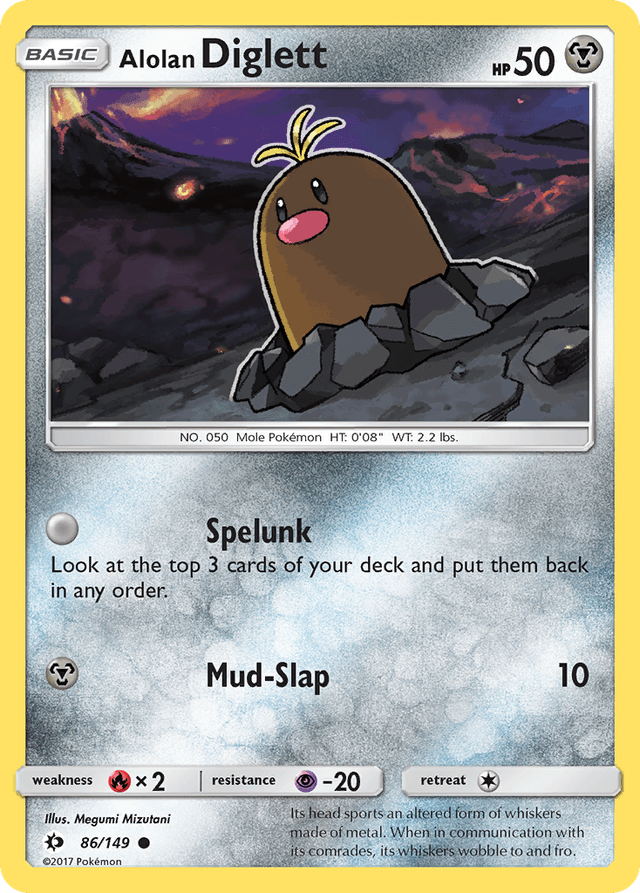 Carta Alolan Diglett 86/149 do set Sun & Moon — Pokémon TCG | Bynx