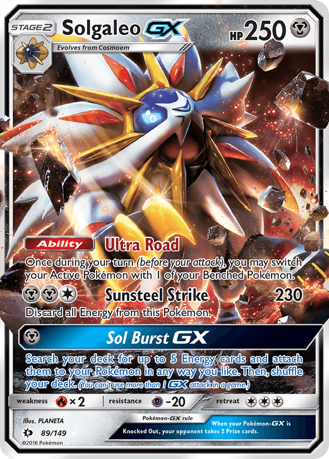 Carta Solgaleo-GX 89/149 do set Sun & Moon — Pokémon TCG | Bynx