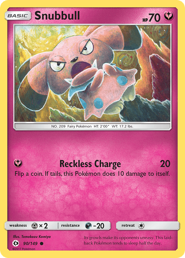 Carta Snubbull 90/149 do set Sun & Moon — Pokémon TCG | Bynx
