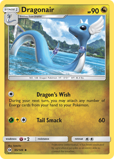 Carta Dragonair 95/149 do set Sun & Moon — Pokémon TCG | Bynx