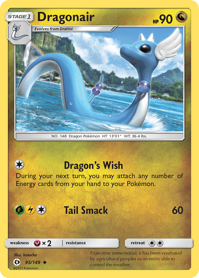 Carta Dragonair 95/149 do set Sun & Moon — Pokémon TCG | Bynx