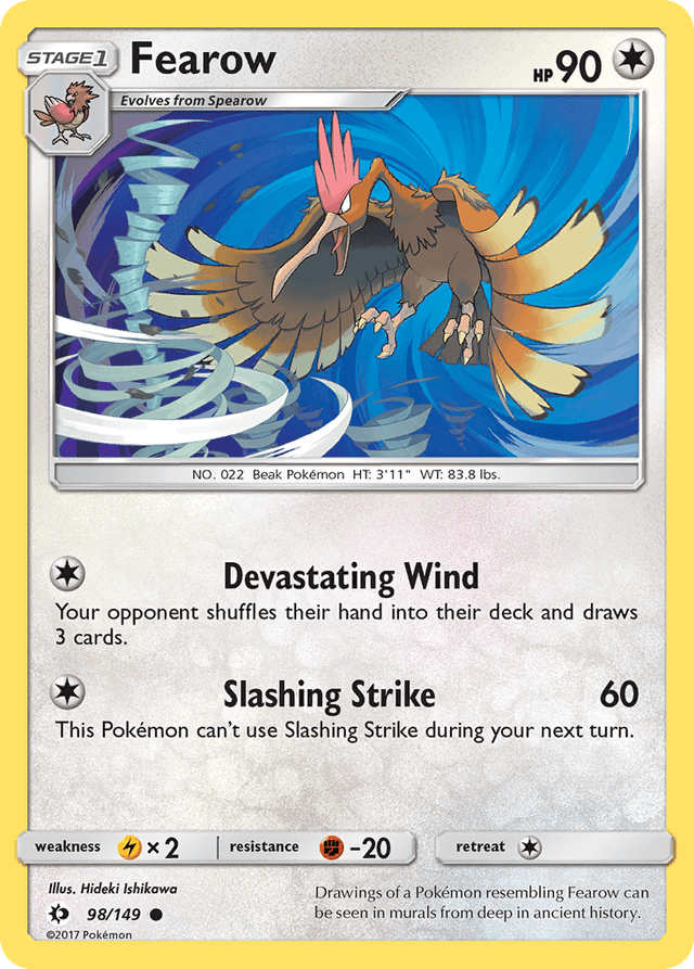 Carta Fearow 98/149 do set Sun & Moon — Pokémon TCG | Bynx