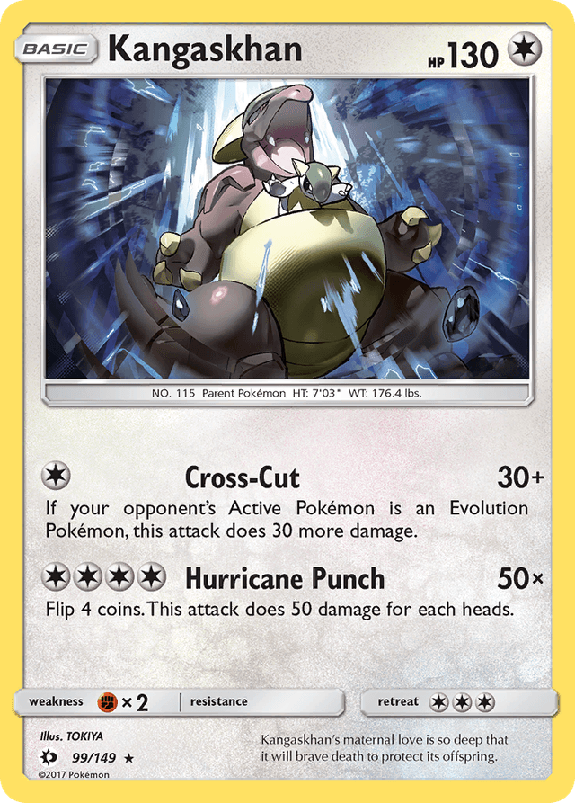 Carta Kangaskhan 99/149 do set Sun & Moon — Pokémon TCG | Bynx