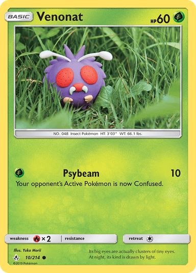 Carta Venonat 10/214 do set Unbroken Bonds — Pokémon TCG | Bynx