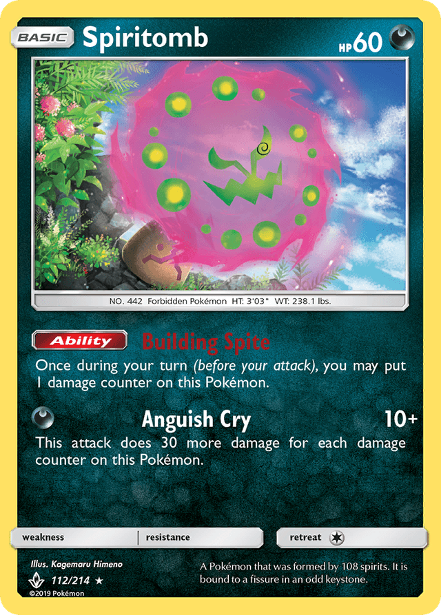 Carta Spiritomb 112/214 do set Unbroken Bonds — Pokémon TCG | Bynx