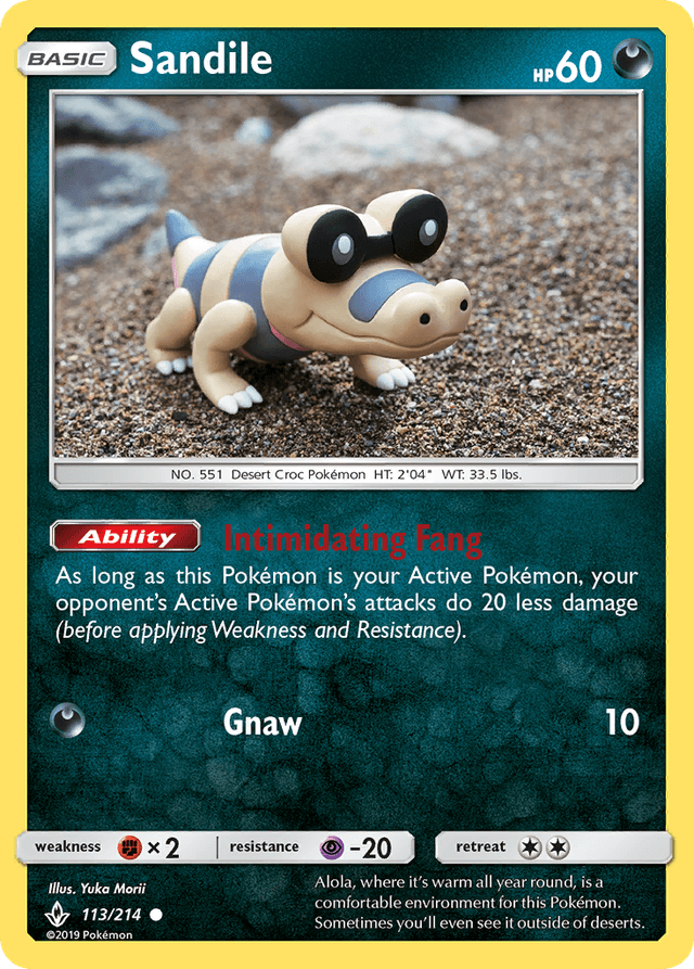 Carta Sandile 113/214 do set Unbroken Bonds — Pokémon TCG | Bynx