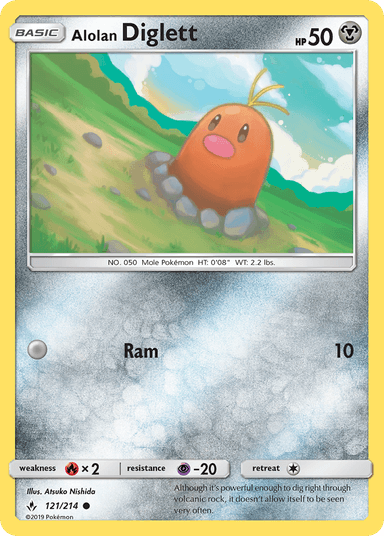 Carta Alolan Diglett 121/214 do set Unbroken Bonds — Pokémon TCG | Bynx