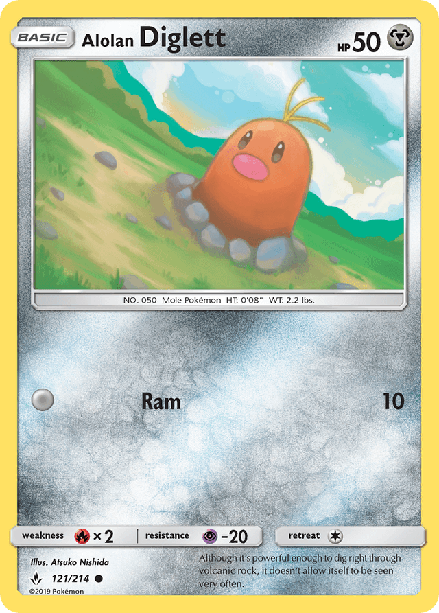 Carta Alolan Diglett 121/214 do set Unbroken Bonds — Pokémon TCG | Bynx