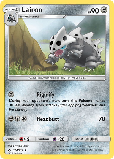 Carta Lairon 124/214 do set Unbroken Bonds — Pokémon TCG | Bynx