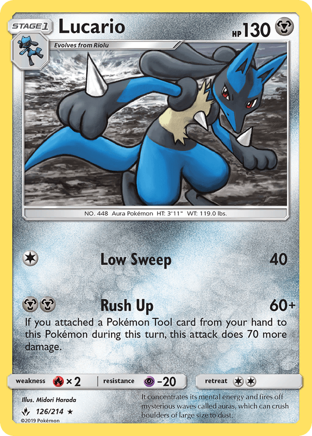 Carta Lucario 126/214 do set Unbroken Bonds — Pokémon TCG | Bynx