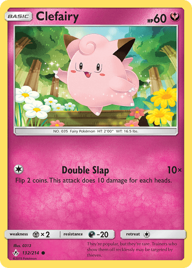 Carta Clefairy 132/214 do set Unbroken Bonds — Pokémon TCG | Bynx