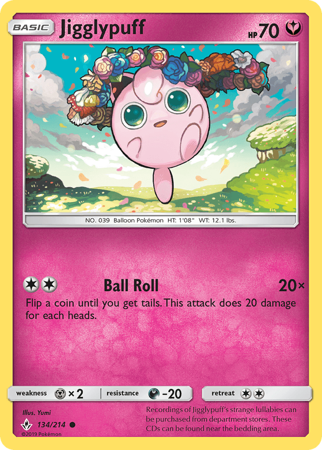 Carta Jigglypuff 134/214 do set Unbroken Bonds — Pokémon TCG | Bynx