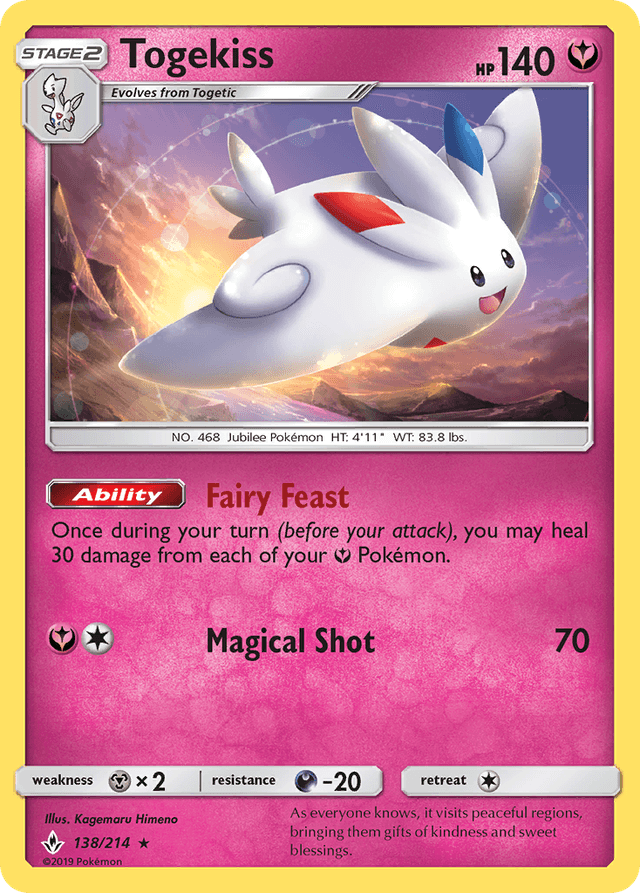 Carta Togekiss 138/214 do set Unbroken Bonds — Pokémon TCG | Bynx