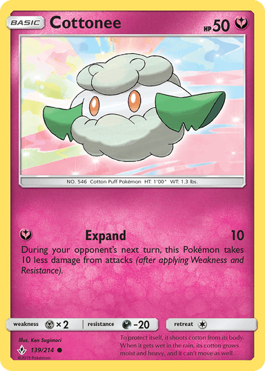 Carta Cottonee 139/214 do set Unbroken Bonds — Pokémon TCG | Bynx