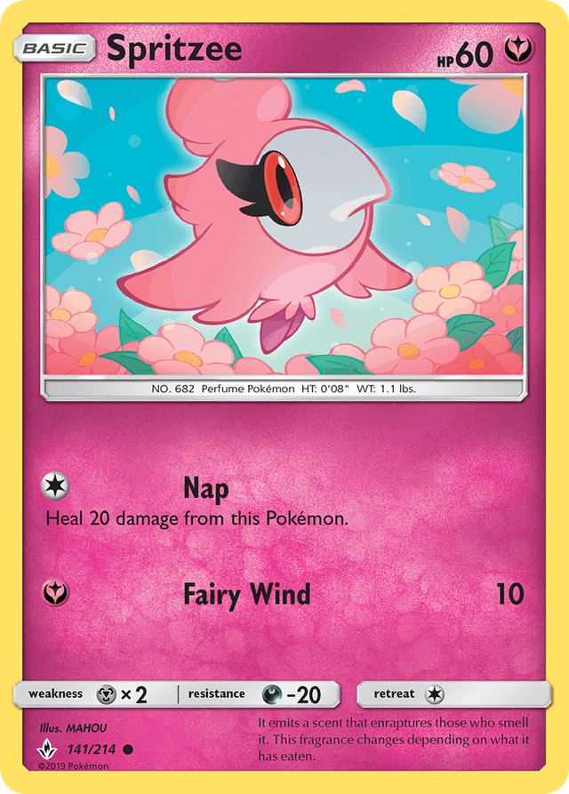 Carta Spritzee 141/214 do set Unbroken Bonds — Pokémon TCG | Bynx