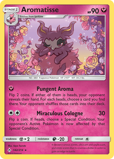 Carta Aromatisse 142/214 do set Unbroken Bonds — Pokémon TCG | Bynx