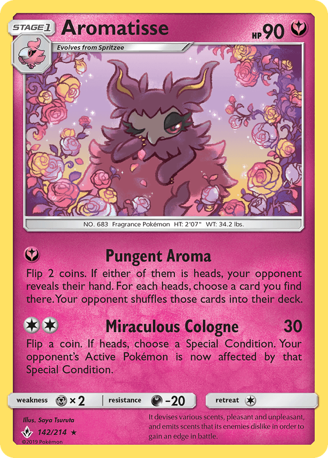 Carta Aromatisse 142/214 do set Unbroken Bonds — Pokémon TCG | Bynx